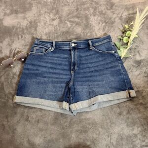 Sonoma Dark Blue Denim Rolled Hem Women's Shorts Sz 16